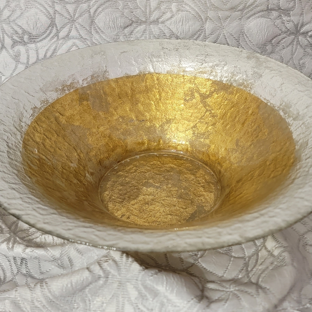 Rare Silver, Gold glass Bowl
